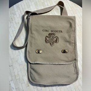 Vintage 70s/80s Girl Scouts Canvas Messenger Bag Gorpcore Utility